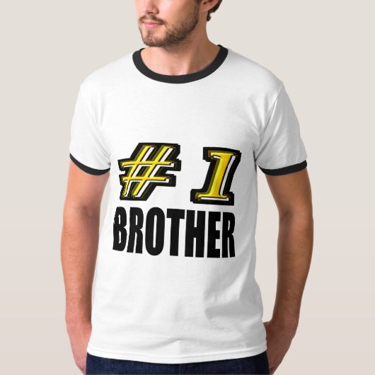 Nummer één broer t-shirt (Voorkant)