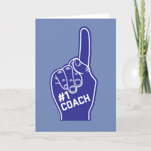 Nummer één Coach Schuim Vinger Kaart