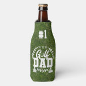 Nummer één Golf Dad Typografie Flesjeskoeler (Fles Voorkant)