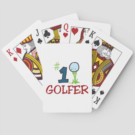 Nummer één Golfer Pokerkaarten (Achterkant)