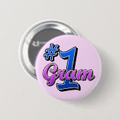 Nummer één gram ronde button 5,7 cm (Voorkant /achterkant)