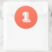 Nummer Een Grote Ronde Tomaat Rode Stickers van Ja (Tas)