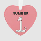 Nummer één hond ornament (achterkant)