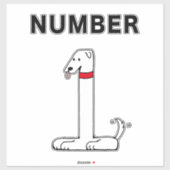 Nummer één hond sticker (Vel)