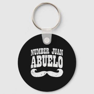 Nummer één Juan Abuelo Spaanse Vaderdag Mexicaans Sleutelhanger
