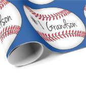 Nummer één kleinzoon op honkbal cadeaupapier (Rol Hoek)