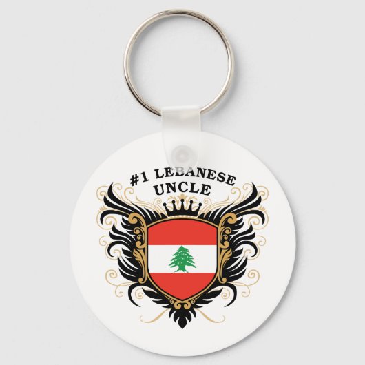 Nummer één Libanese oom Sleutelhanger (Voorkant)