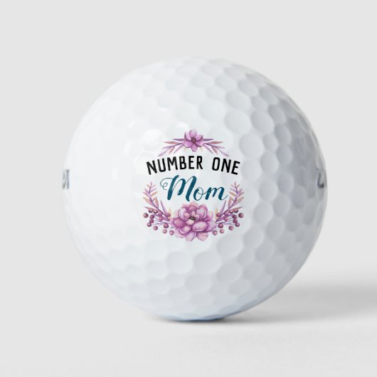 Nummer een moeder, bloemenkrans golfballen (Voorkant)