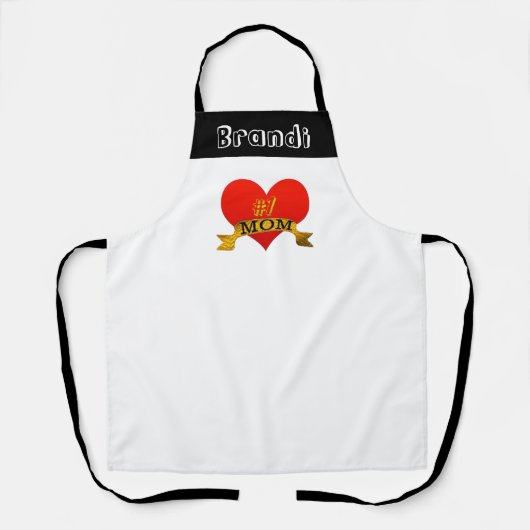 Nummer een moeder naam Schort | Moederdag Gift (Voorkant)