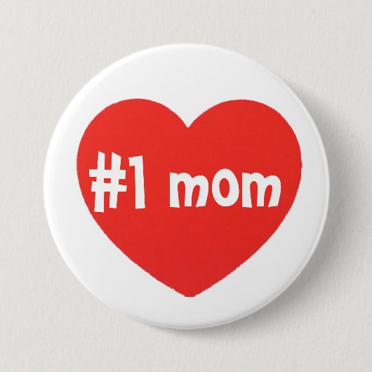 nummer een moeder ronde button 7,6 cm (Voorkant)