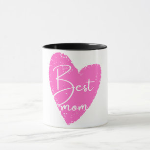 Nummer een moeder roze hart Moederdag Mok