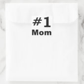 Nummer één moeder vierkante sticker (Tas)