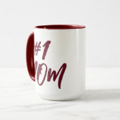 nummer een moeder Vintage gepersonaliseerd Mok (Voorkant links)