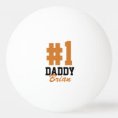 Nummer één Oranje Vaderdag Pingpongballen (Voorkant)