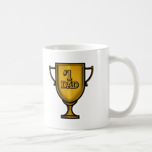 Nummer één pap geeft hem een cadeau koffiemok