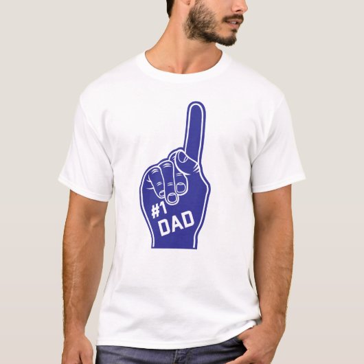 Nummer één pap Sporty Foam Finger T-Shirt (Voorkant)