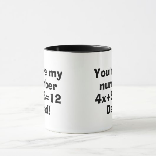 Nummer één pap Wiskunde Lover Funny Fathers Day Gi Mok (Midden)