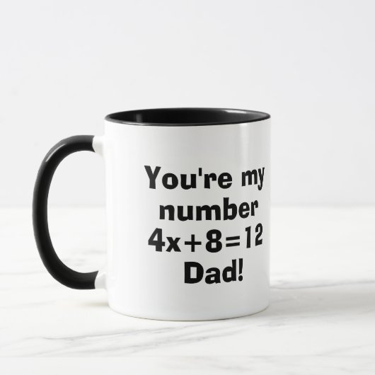 Nummer één pap Wiskunde Lover Funny Fathers Day Gi Mok (Links)
