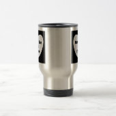 Nummer één pap zwart-wit modern hartreizen reisbeker (Center)