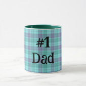 Nummer Een Papa #1 Vader Gepersonaliseerde Cup Mok (Midden)