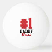 Nummer één pappie rode Vaderdag Pingpongballen (Voorkant)