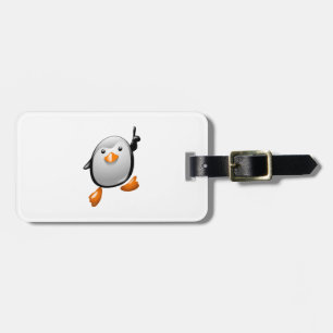 Nummer één pinguïn bagagelabel