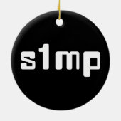 Nummer één Simp Keramisch Ornament (Achterkant)