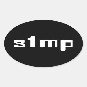 Nummer één Simp Oval Sticker