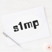 Nummer één Simp Ovale Sticker (Envelop)