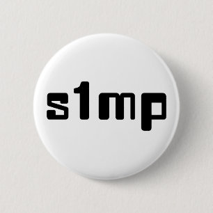 Nummer één Simp Ronde Button 5,7 Cm