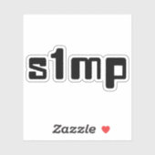 Nummer één Simp Sticker (Vel)