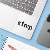 Nummer één Simp Sticker (Laptop met iPhone)