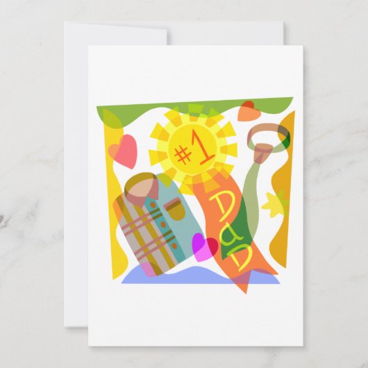 Nummer één uitnodiging voor vader (Voorkant)