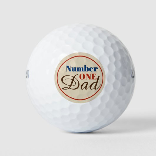 Nummer één vader golfballen (Voorkant)