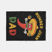 Nummer Een Vader Grappig Vaderdag Mexicaan Juan Da Fleece Deken (Voorkant (Horizontaal))