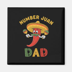 Nummer Een Vader Grappig Vaderdag Mexicaan Juan Da Magneet