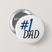 Nummer één vader ronde button 5,7 cm (Voorkant /achterkant)