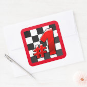 NUMMER ÉÉN VIERKANTE STICKER (Envelop)