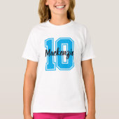 Nummer en naam gepersonaliseerd t-shirt (Voorkant)