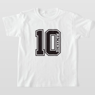 Nummer en naam gepersonaliseerd  t-shirt