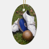 Nummer en veld keramisch ornament (Links)