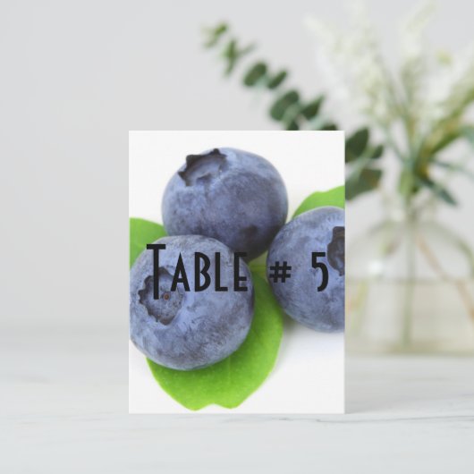 Nummer gasttabel briefkaart (Staand voorkant)