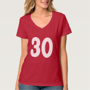 Nummer klasse 30 t-shirt
