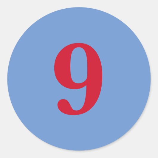 Nummer Negen planning benodigdheden eenvoudig 9 bl Ronde Sticker (Voorkant)