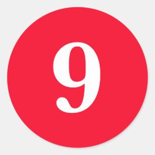Nummer Negen planning benodigdheden eenvoudig 9 ro Ronde Sticker
