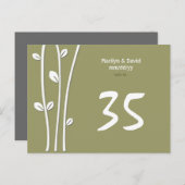 Nummer tabel verlaten witte bijkantoren briefkaart (Voorkant / Achterkant)