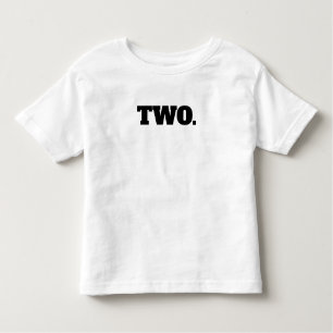 Nummer twee 2e verjaardag kinder shirts