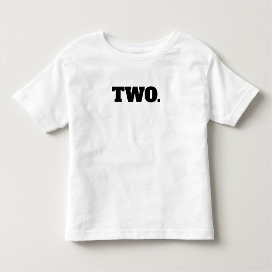 Nummer twee 2e verjaardag kinder shirts (Voorkant)
