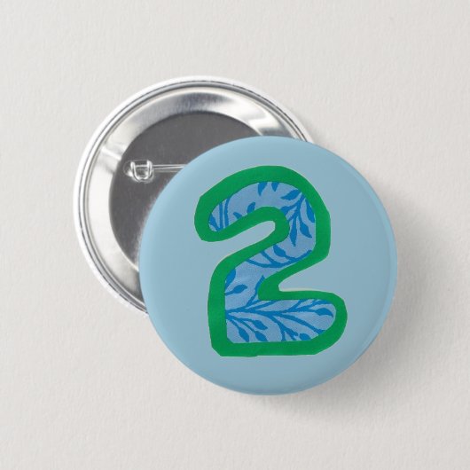 Nummer twee Button (Voorkant /achterkant)