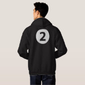 Nummer twee hoodie (Achterkant volledig)